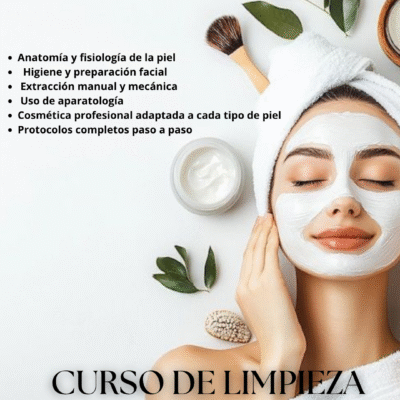 Curso de Limpieza Facial Online 99€ Y Presencial 260€