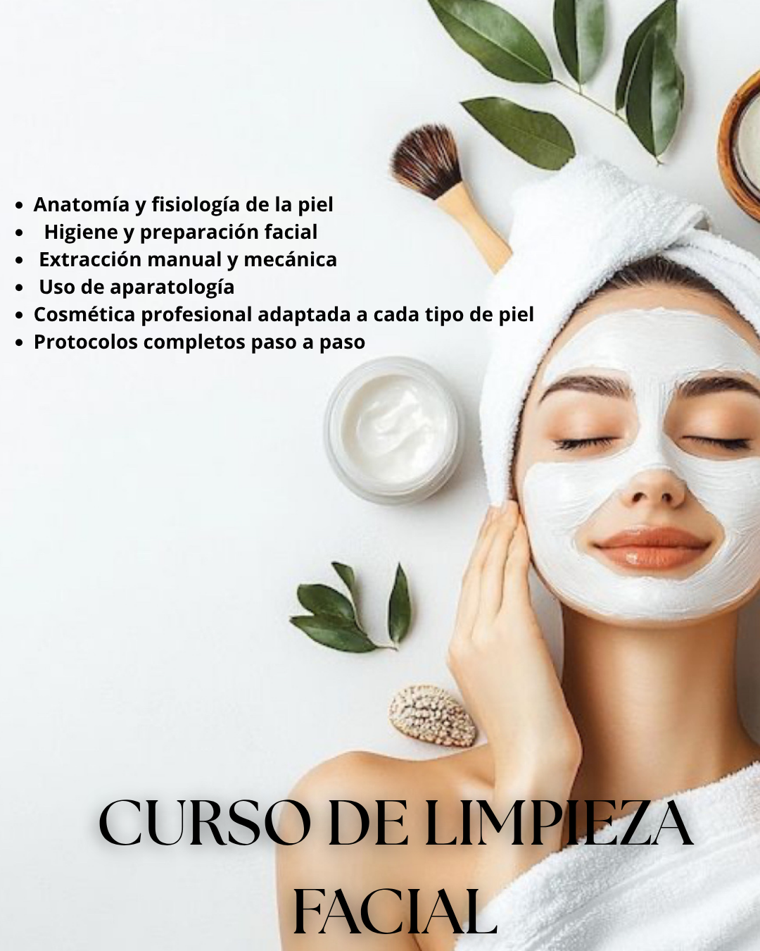Curso de Limpieza Facial Online 99€ Y Presencial 260€